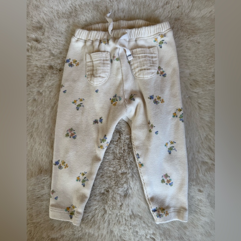 Zara Cream Floral Kids Leggings